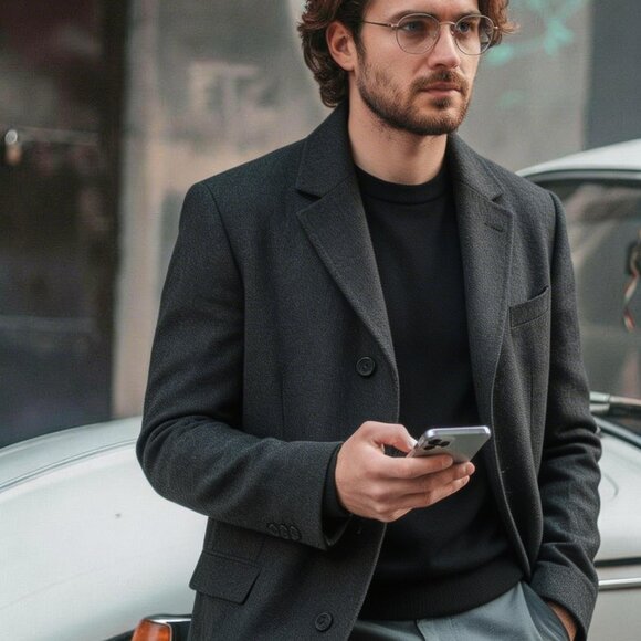 fashion park Other - Fashion Park Hand Tailored Luxury Black Overcoat size L